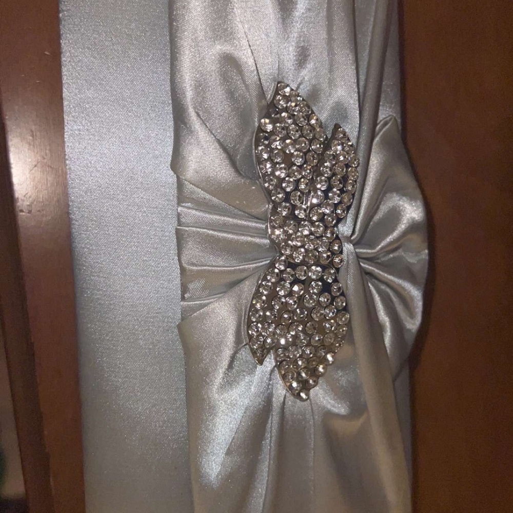 Sparkling silver clutch